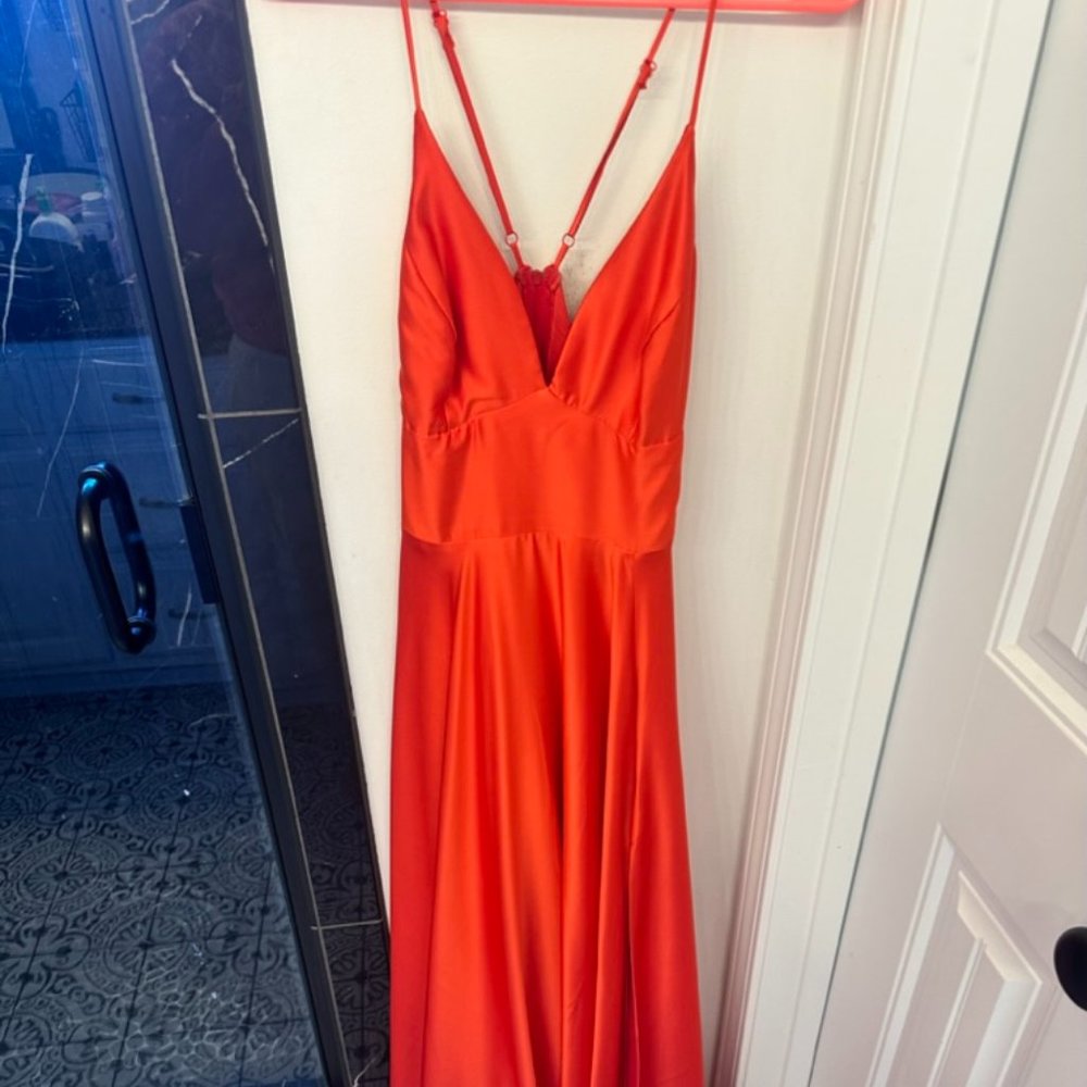 Orange formal gown